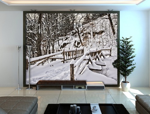 Schnee wald m3590 tapete - schnee,