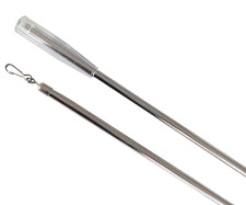 Schleuderstab / Gardinenstab Objekt aus 9 mm ME-Rohr mit Griff + Verschlusshaken