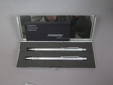 Messmer Set Bleistift und Kugelschreiber Metall mit Werbeschrift in OVP