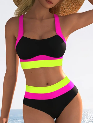 Damen bikini set hohe taille - bikini, set,