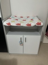 Wickelkommode Baby Wickelregal, 3 Schubladen, Abnehmbar, Weiß