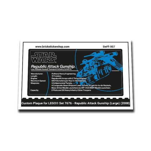 Custom sticker large plaque - large,