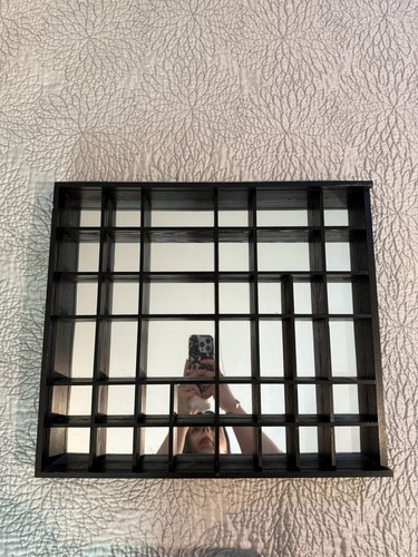 Schwarze aufbewahrungs vitrine - aufbewahrungs,