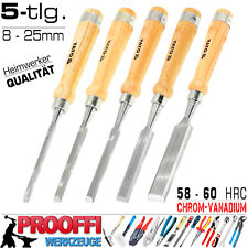 5 x Profi Stechbeitel Schnitzmesser Stech Stemm Eisen Holz Beitel Set 8 - 25 mm