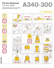 Safety Card / Lufthansa /