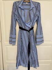 H&M Trend Hemdblusenkleid Blau