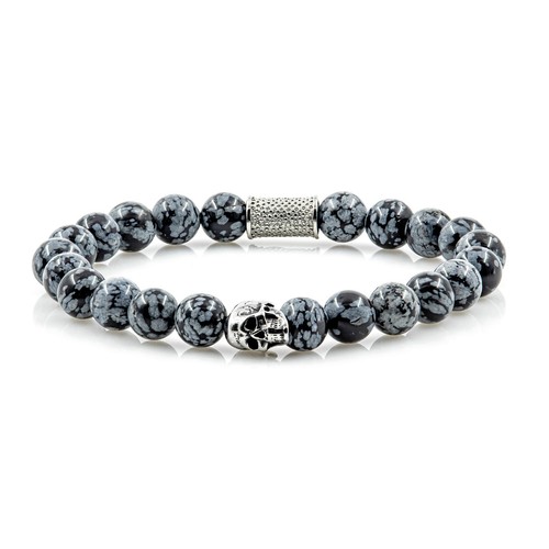 Snowflake obsidian armband - snowflake,
