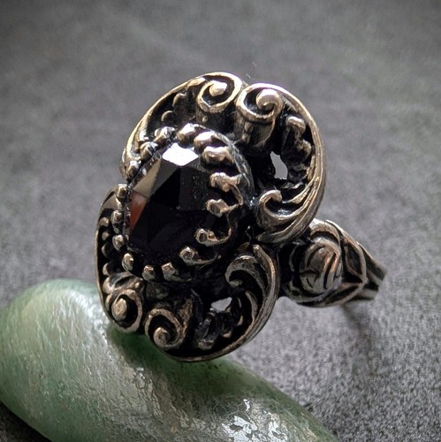 Vintage ring 835 silber granat - vintage,