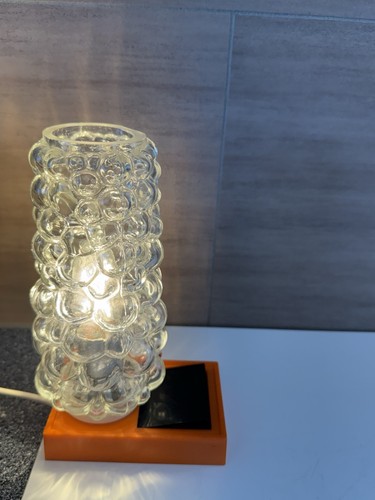 Vintage tischlampe bubbleglas - tischlampe,