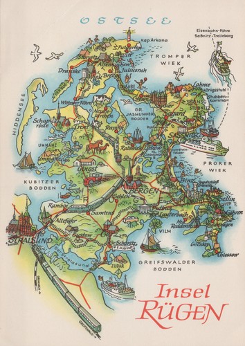 Insel rügen landkarte - landkarte, a