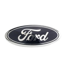 1X Oval FLAT Badge Abzeichen 175x70mm Blau & Chrom Emblem Für Ford KA 2008-2016