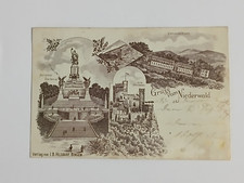 AK Litho Gruss vom Niederwald Nationaldenkmal Rüdesheim - Karte etwas dünn- 1897