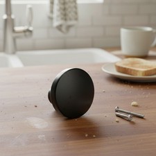 Möbelknöpfe schwarz rund