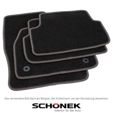 SCHÖNEK Veloursmatten Fußmatten für FORD KA RU8 ab 02.2009-09.2012 4-teilig