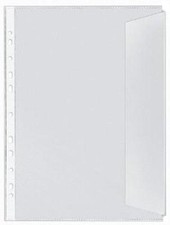 25 - 1000x A4 Dokumentenhülle MIT KLAPPE 120my genarbt Prospekthülle Sichthülle