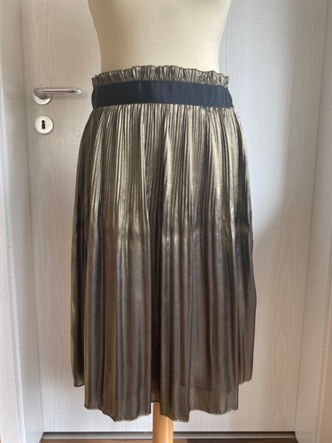 Satin rock midi plissee - rock,