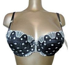 Barbara BH / Bra schwarz-weiss