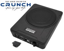 Crunch GP800 v2 Aktiv Untersitz Subwoofer 20 cm, 8" mit Basspegel Fernbedienung