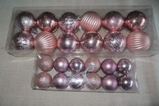 Christbaumschmuck- Rosa Weihnachtskugeln - Christbaumkugeln - Glitzer