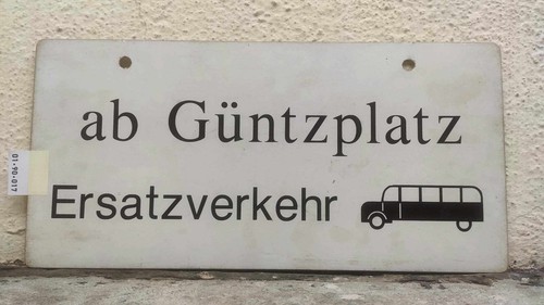 Güntzplatz ersatzverkehr - ab,