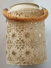 greemotion - weiß gebürstet - 22,0 x 16,5 cm - Laterne, Windlicht - gebraucht