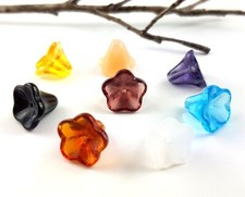 Glasperlen Blumen 10x12mm