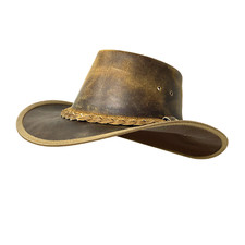 Lederhut Western Cowboy Unisex – Outdoor Hut für Reiten, Wandern & Abenteuer