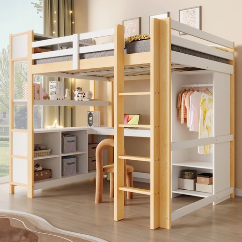 Hochbett mit regale - hochbett,
