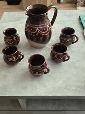 Keramik Krug mit 5 Tassen