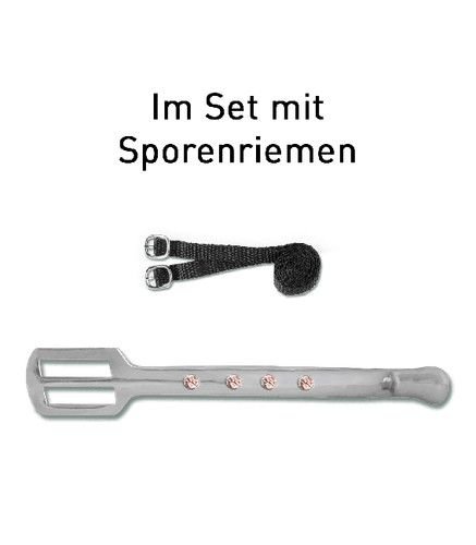 Sporen set crystal - rose, oder