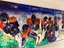 FOOTBALL Frankfurt Galaxy RIESIGES GEMÄLDE 5 METER !!! CHARITY-EVENT 2004 SUPER!