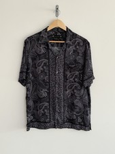 Allsaints Paisley Hemd Schwarz
