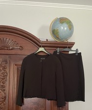 RENA LANGE Damenanzug Blazer & Rock Woll-Mix D 38