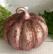 Shabby Kürbis  Glas Bronze Altrosa - Antik, Tischdeko Herbstdeko,