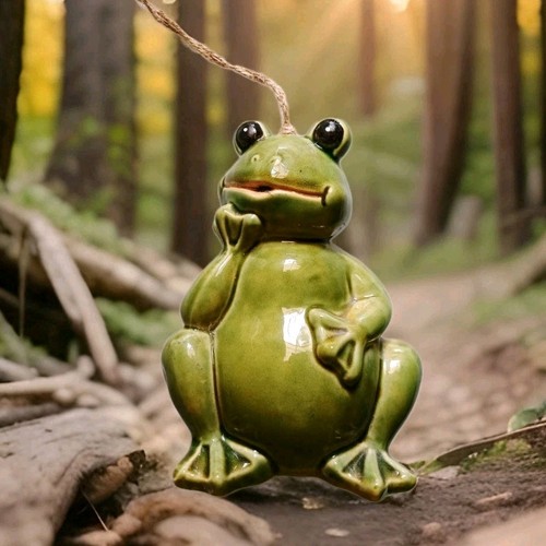 Keramik figur frosch glocke - frosch,
