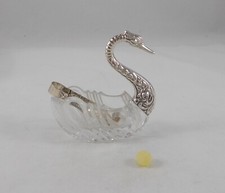 *RAR* Stilvolle Sußstoff- / Gewürzdose Schwan in 835er Silber + Glas von Bodemer