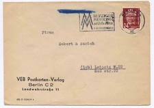 Brief 1954 Firmenpost Mi 324 va Masch.-St. Leipziger Messe 1954 OST Berlin N4