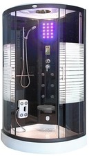 Deluxe Dampfdusche WHABP-90-DD (cr) 90x90 mit Dampf