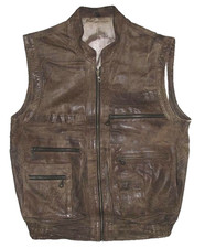 Herren lederweste outdoor - /, outdoor-