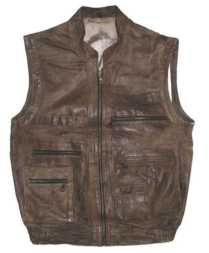 Herren lederweste outdoor - herren-,