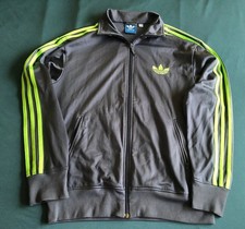 Sweatjacke Adidas Firebird Tracktop steingrau/hellgrün Gr. M