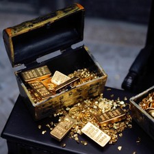 Mini-Goldmünzen-Schatzkiste