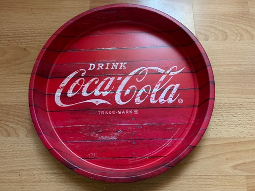 Coca cola tablett aus blech - coca,