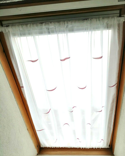 Spanngardine weiß rot - weiß,