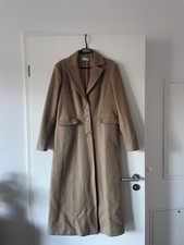 Italienischer Vintage Woll-Mix-Mantel lang M/L beige