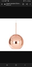 2 Designer Pendelleuchten COPPER von Tom Dixon 25 cm.