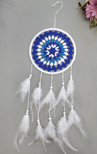 40 cm weiß blau Traumfänger