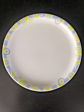 6x Pizzateller Iris feines Porzellan - Durchmesser 30 cm Dez. Geom. und Blumen