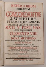 Antike Bibel-Konkordanz, 2 Bände (1751), Leder, Augsburg