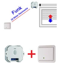 ELRO Funk Set Wandsender + Jalousieschalter Rollladenschalter weißer Wandtaster 